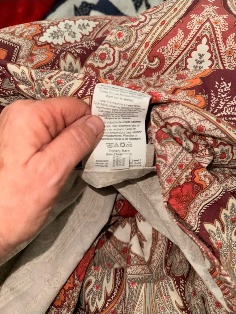 Pottery Barn Caesarea Paisley Rare King Duvet Cover
